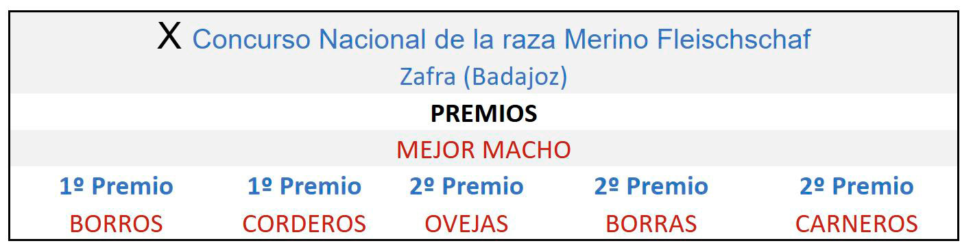 X Concurso Nacional de la raza Merino Fleischschaf Zafra 2010