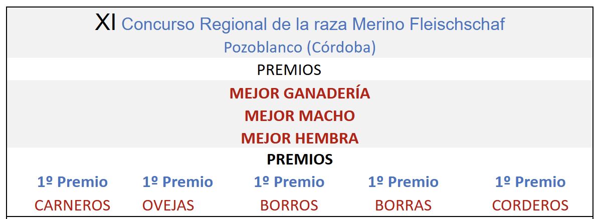 XVII Concurso Nacional de la raza Merino Fleischschaf Pozoblanco 2012
