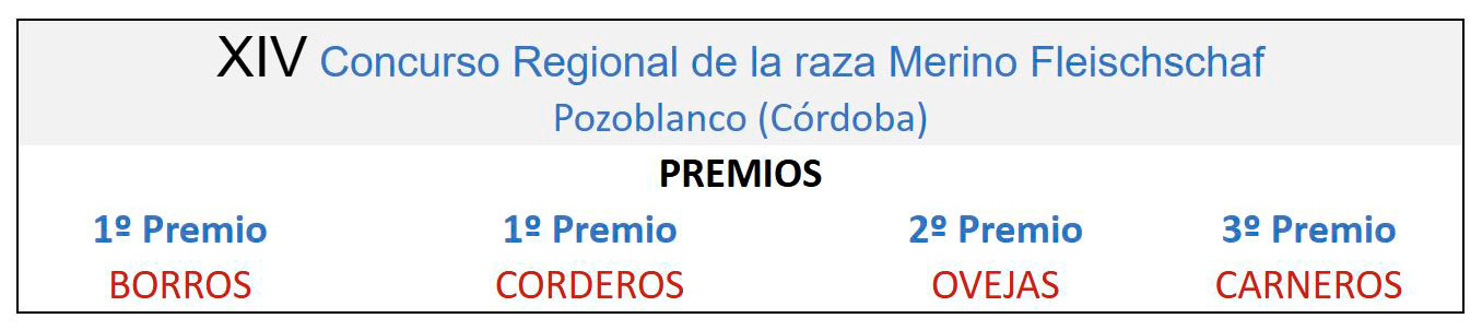 XX Concurso Nacional de la raza Merino Fleischschaf Pozoblanco 2015