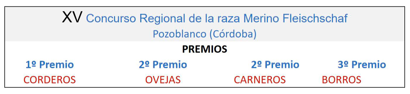 XXI Concurso Nacional de la raza Merino Fleischschaf Pozoblanco 2016