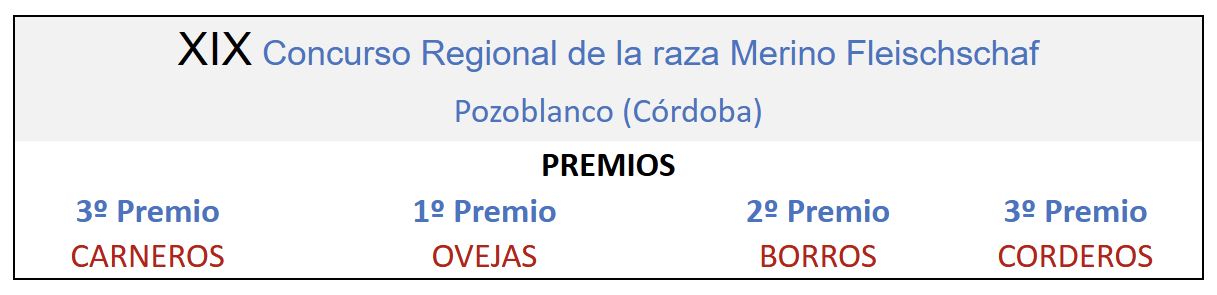 XXVII Concurso Nacional de la raza Merino Fleischschaf Pozoblanco 2022