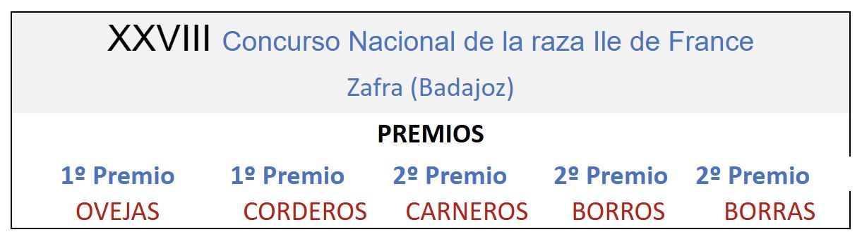 XXVIII Concurso Nacional de la raza Ile de France Zafra Badajoz 2017 XXVIII Concurso Nacional de la raza Ile de France Zafra Badajoz 2017