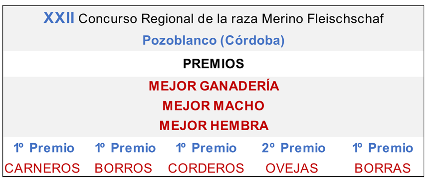 XXII Concurso Regional de la raza Merino Fleischschaf Pozoblanco